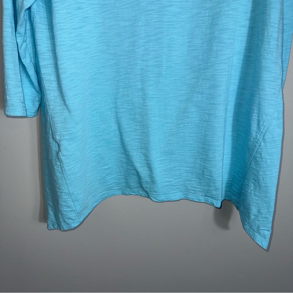 Chico's 3/4 Sleeve Ultimate Tee-Light Blue-Tunic Length-Size 2 (Large) - Picture 8 of 8